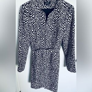 Isabella Suits Black & White Zebra Print Jacket Coat Size 12